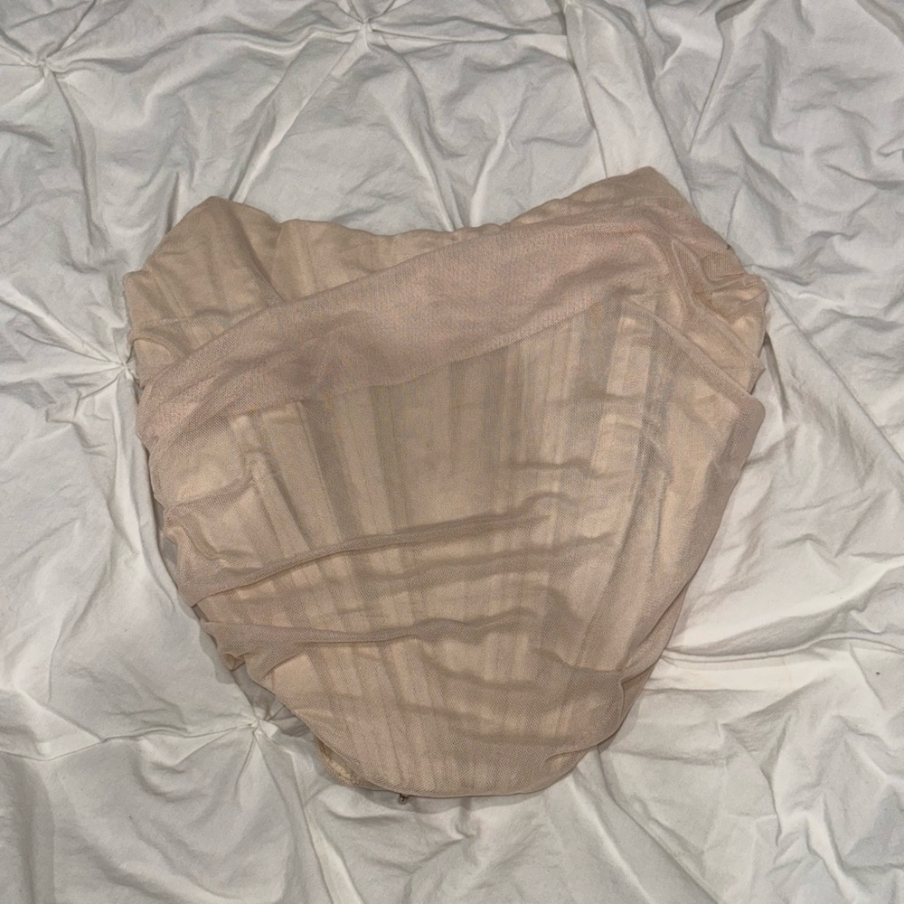 Stylish Beige Sheer Skirt